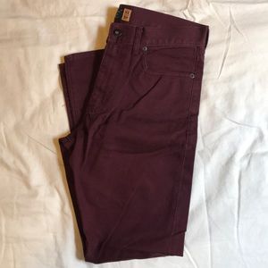 J.Crew 770 31/30 burgundy Bedford corduroys